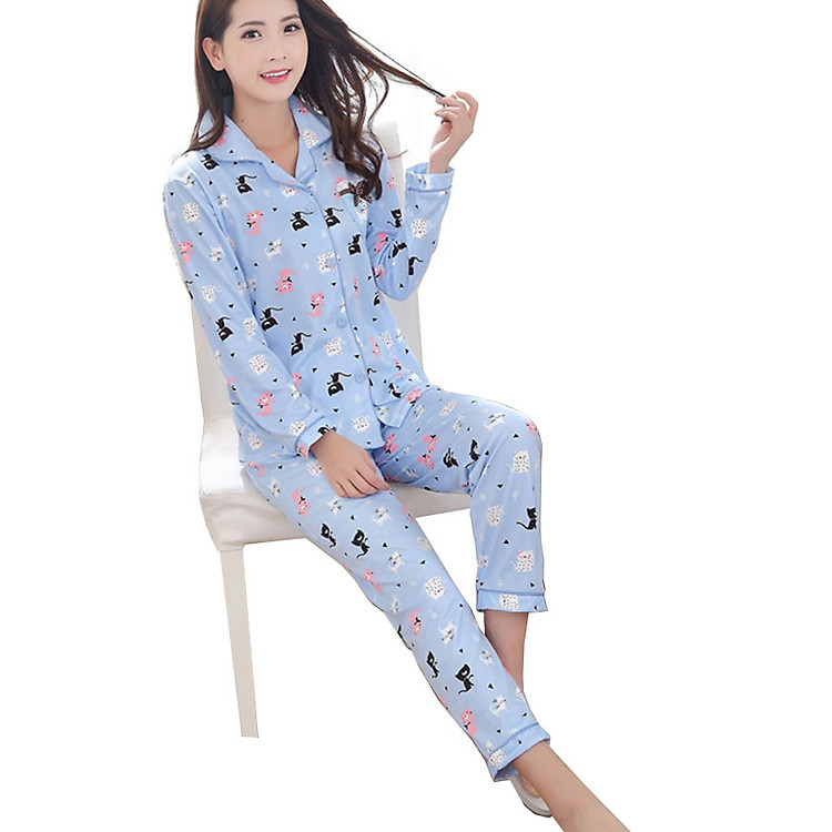 Bộ đồ mặc nhà, đồ ngủ thu đông chất mềm mịn dễ chịu