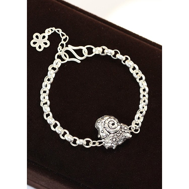 Lắc Tay Bạc Cho Bé Trai, Bé Gái Tuổi Mùi, Tuổi Con Dê LTT0012