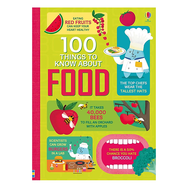 Sách Usborne 100 Things to Know About Food