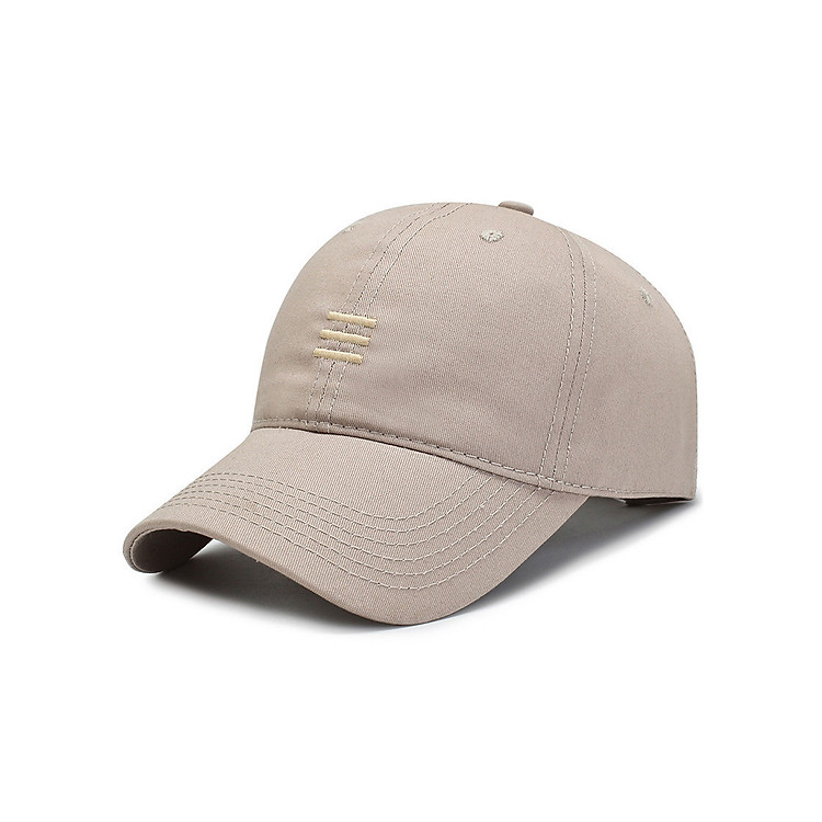 Mũ lưỡi trai - Nón kết thể thao thêu 3 sọc chất cotton thoáng mát - nhiều màu