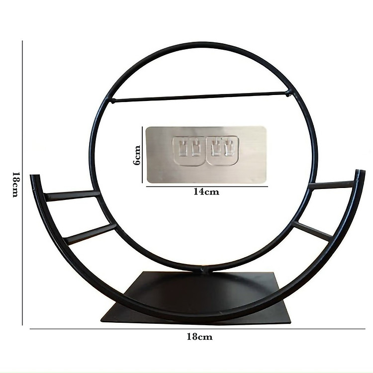 Kệ Treo Trang Trí Hình Bán Nguyệt Dán Tường (1 chiếc) - Ảnh 5