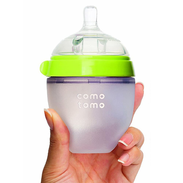 Mua Bình sữa silicone Comotomo 150ml - Xanh Ưu đãi - Hình ảnh 3