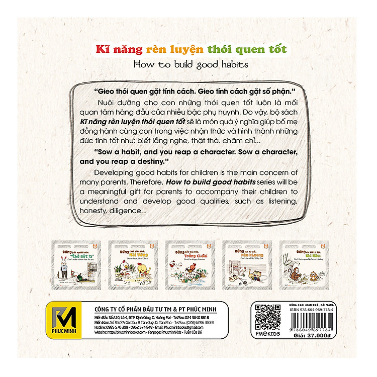 Rèn Luyện Thói Quen Tốt 2-6 Tuổi: Đừng Chơi Gian Nhé, Mái Vàng (Song Ngữ) - Ảnh 3