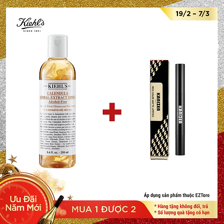 Nước Cân Bằng Hoa Cúc Kiehl's Calendula Herbal Extract Alcohol-Free Toner 250ml