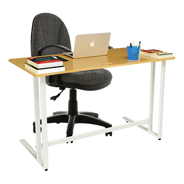 Bộ Bàn Oak-U Trắng Và Ghế Có Tay Đen IBIE IB505