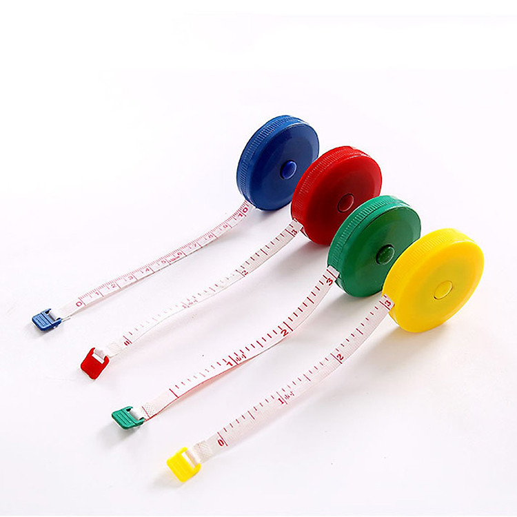 Thước dây kéo mini 150cm có nút bấm kéo lại (1 cái màu ngẫu nhiên)