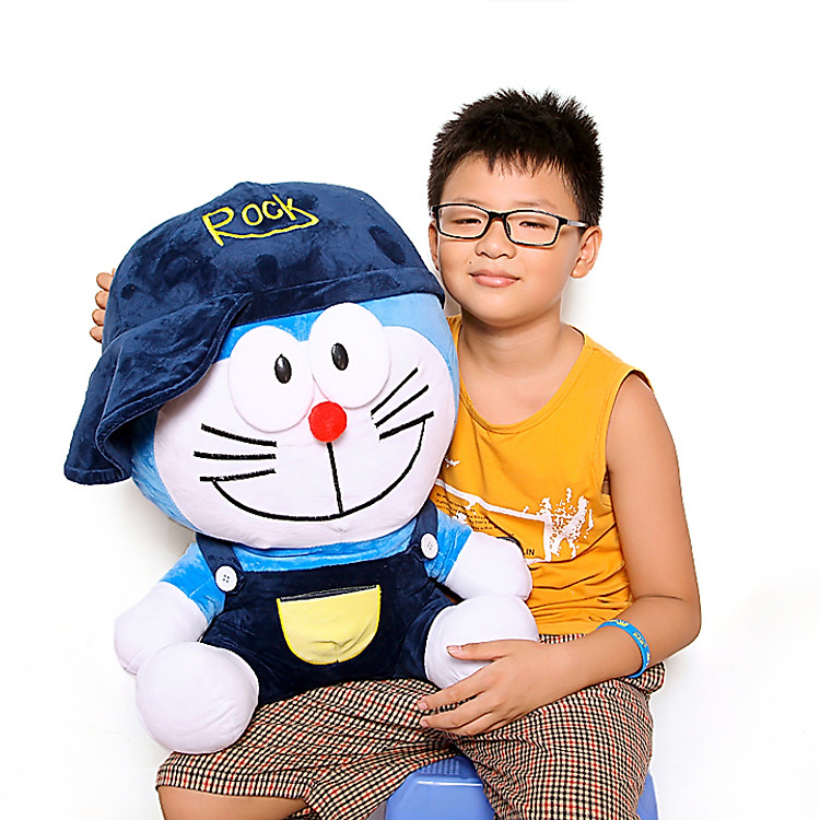 Mua Gấu bông Doraemon rock mũ 35cm Chính hãng Ưu đãi - Hình ảnh 3