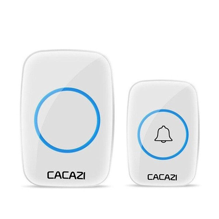 Chuông cửa không dây CACAZI khoảng cách sử dụng trong 300M, 3 mức âm lượng, 58 nhạc chuông, đèn flash Led - CA02