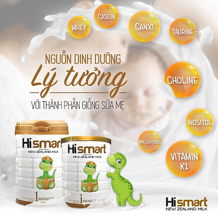 Sữa bột Hismart số 1 cho bé 0-6 tháng Hàng chuẩn Giá tốt - Hình ảnh 4
