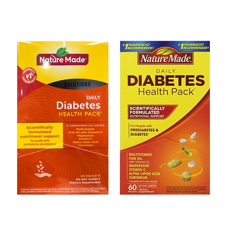 Thực phẩm chức năng Điều Hòa Tiểu Đường Nature Made Diabetes Health Pack 60 Gói