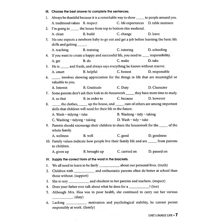 Bài Tập Thực Hành Tiếng Anh 10 (Không Đáp Án) - Ảnh 7