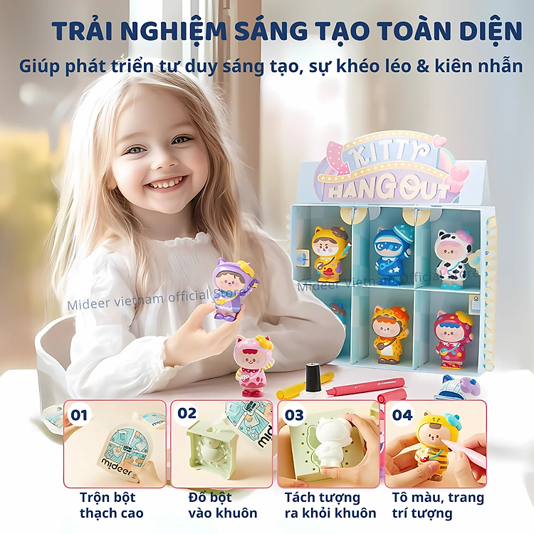 Tô tượng thạch cao mini DIY Mideer Chính hãng Ưu đãi - Hình ảnh 5