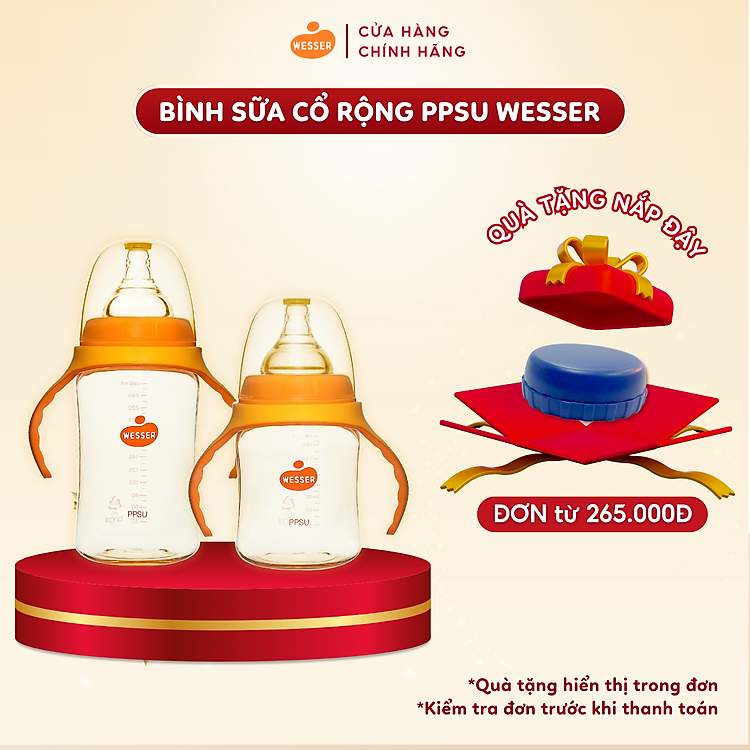 Chọn mua tại Shopee: Bình sữa Cổ Rộng PPSU Wesser 180ml mua giá tốt nhất tại Shop Mall