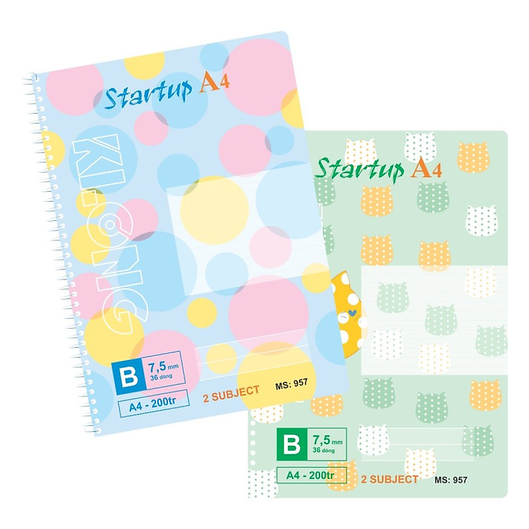 Sổ lò xo đơn KLONG A4 (200 trang)