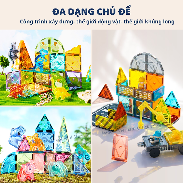 Đồ chơi xếp hình nam châm Mideer Chính hãng Ưu đãi - Hình ảnh 4