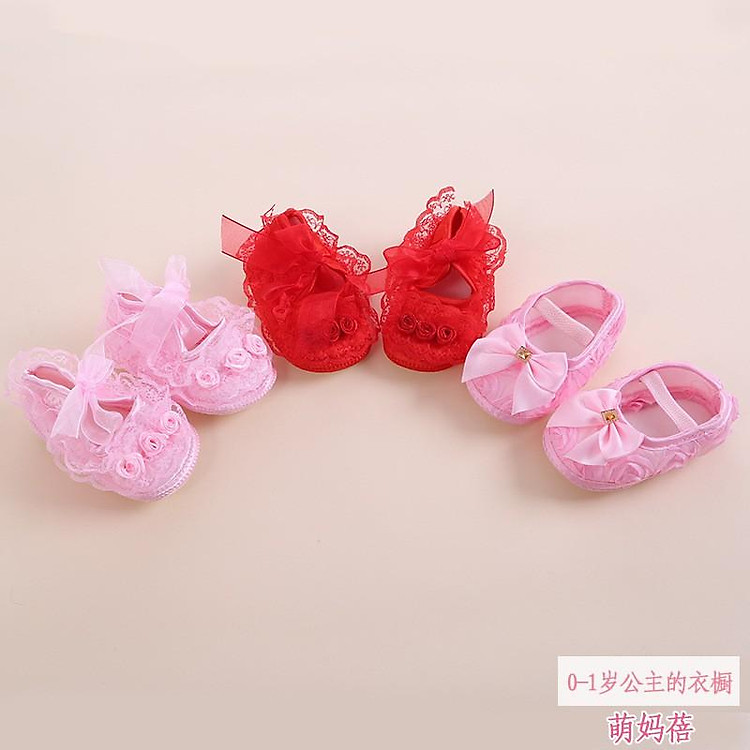 Giày công chúa cho sơ sinh bé gái 0 - 1 tuổi