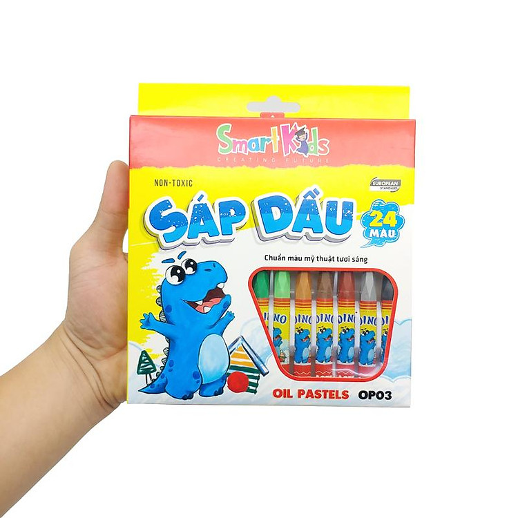 Sáp Dầu 24 Màu Dino - Smart Kids OP03 - Ảnh 4