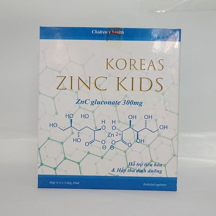 Ống Uống Bổ Sung Kẽm ZINC KIDS- Tăng Cường Sức Đề Kháng, Cải Thiện Tiêu Hóa - ( Hộp 20 ống)