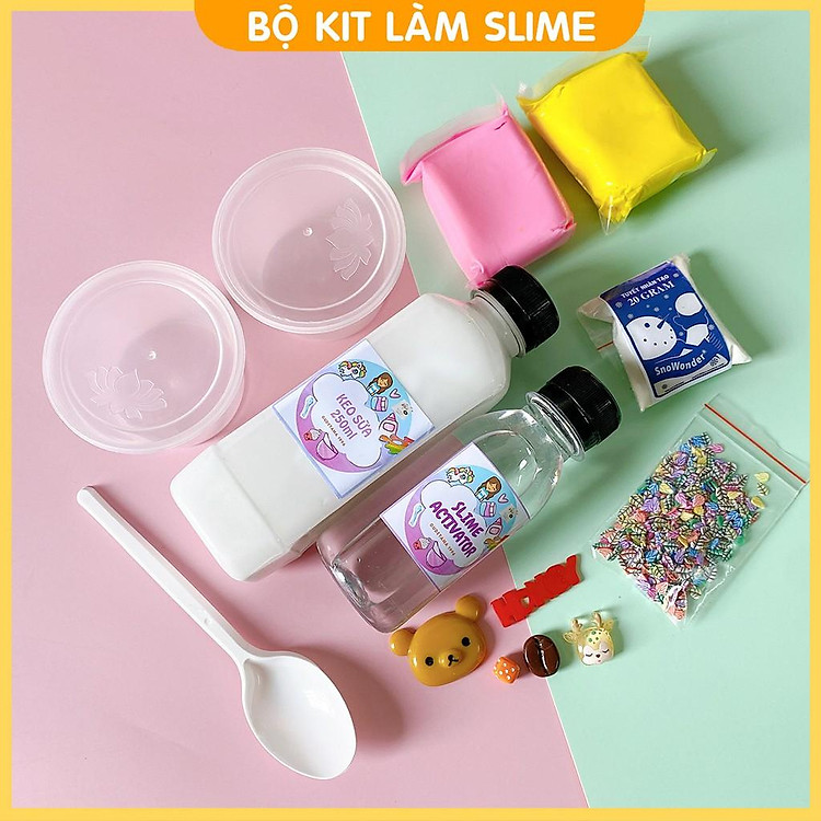 Bộ kit làm slime mây đầy đủ nhất ️FREESHIP️ Bộ kit làm cloud slime hàng Việt Nam cao cấp BK4