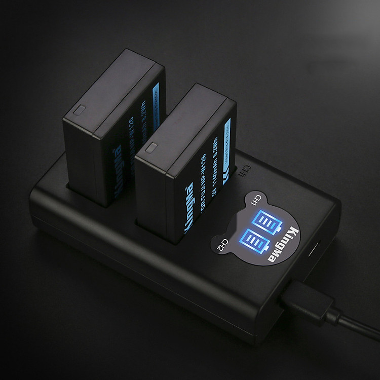 Bộ 2 Pin + Sạc Đôi kingMa Fujifilm NP-W126 NP-W126S Cho Fujifilm X-T20, X-T10, X-T100, X100F, X-H1, X-T3, X-T2, X-T1, X-A5, X-A3, X-A1, X-E1, X-E2 (Hàng Chính Hãng)