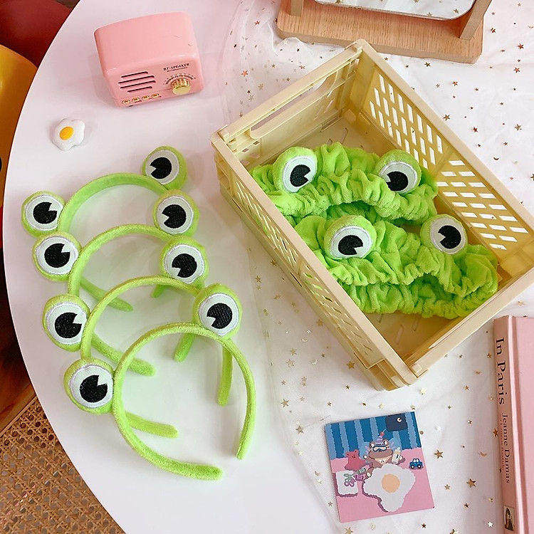 Bờm Tóc, Băng Đô Tóc Hình Con Ếch Màu Xanh Lá Đáng Yêu Cho Nữ