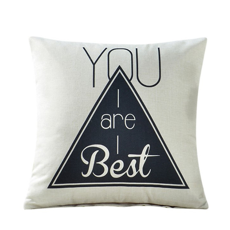 Gối tựa lưng sofa nền trắng nai đen