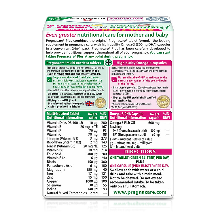 Viên bổ sung Pregnacare Plus Omega 3 Đảm bảo Giá rẻ - Hình ảnh 5