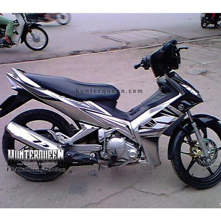 Tem UV ép nhiệt màu đen bạc dành cho xe Exciter 2006