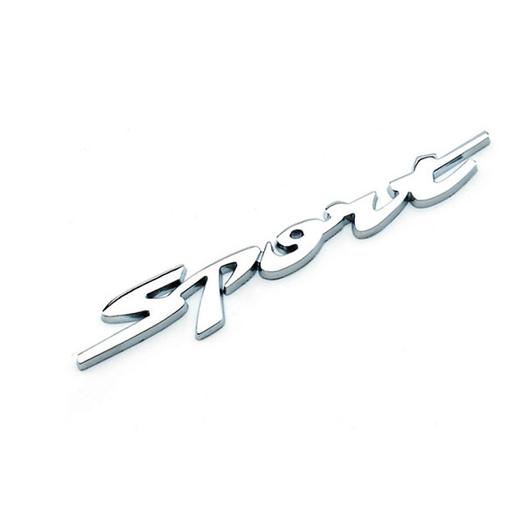 Logo Nổi Chữ Sport Giả Kim Loại Trang Trí Ô Tô