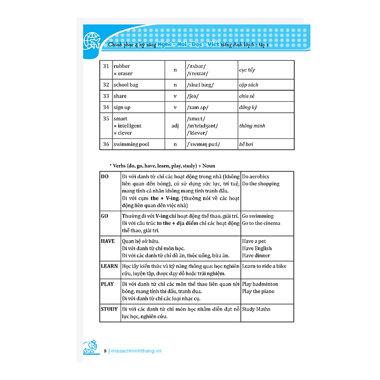 Chinh Phục 4 Kỹ Năng Tiếng Anh Nghe - Nói - Đọc - Viết Lớp 6 (Tập 1) - Ảnh 2