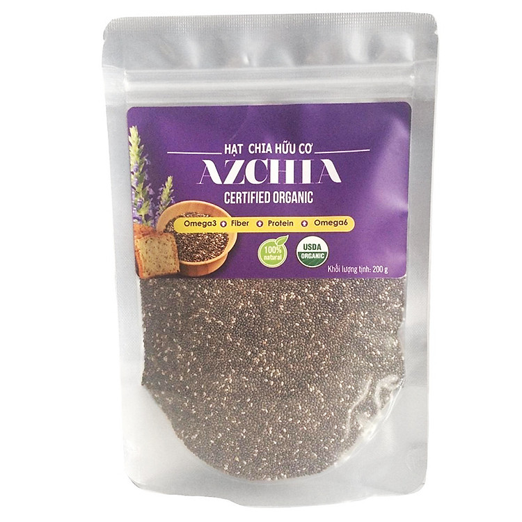 Hạt Chia Hữu Cơ Azchia (200g)