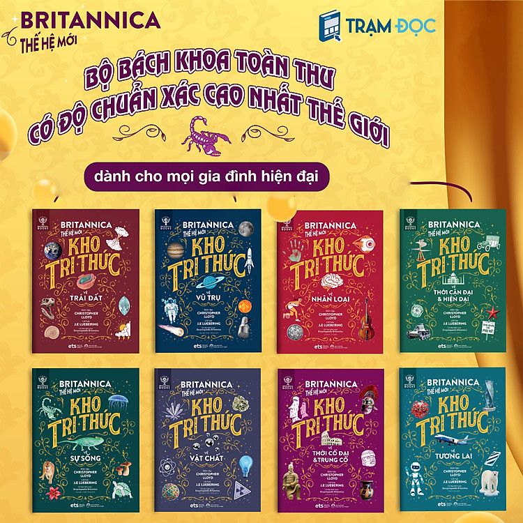 Bộ 8 cuốn Britannica Thế Hệ Mới ( Kho Tri Thức về Thế Giới Vận Hành +Lược Sử Loài Người )
