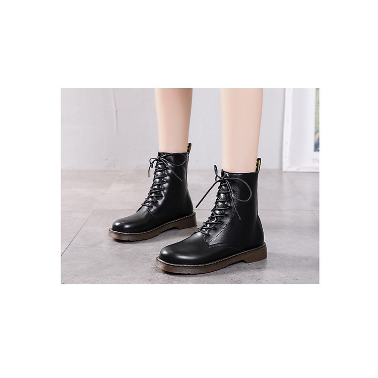Giày Boot Đế Bằng Thời Trang Cao Cấp