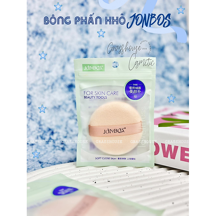 Miếng Mút Trang Điểm tròn dành cho phấn Ướt Và phấn Khô Jonbos Đa Năng Tiện Dụng