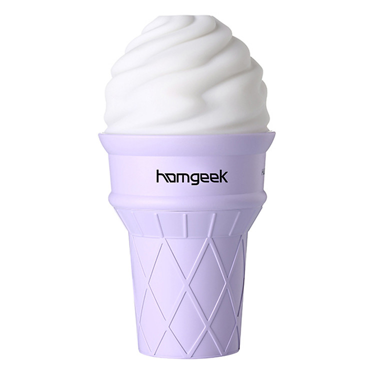 Máy Làm Ẩm Không Khí Hình Cây Kem Kết Nối USB Có Đèn Và Chế Độ Hẹn Giờ Homgeek