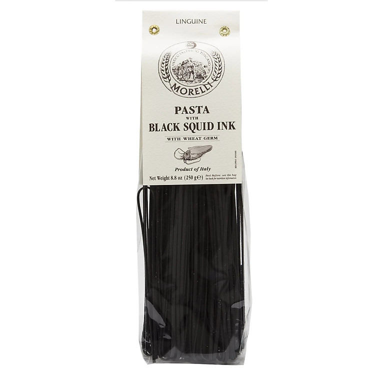 Mì Ý Đen Sợi Dẹt Linguine Morelli 250Gr