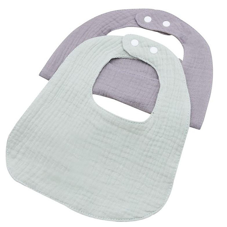 Set 2 Yếm Muslin Organic cho bé Chính hãng Ưu đãi - Hình ảnh 2