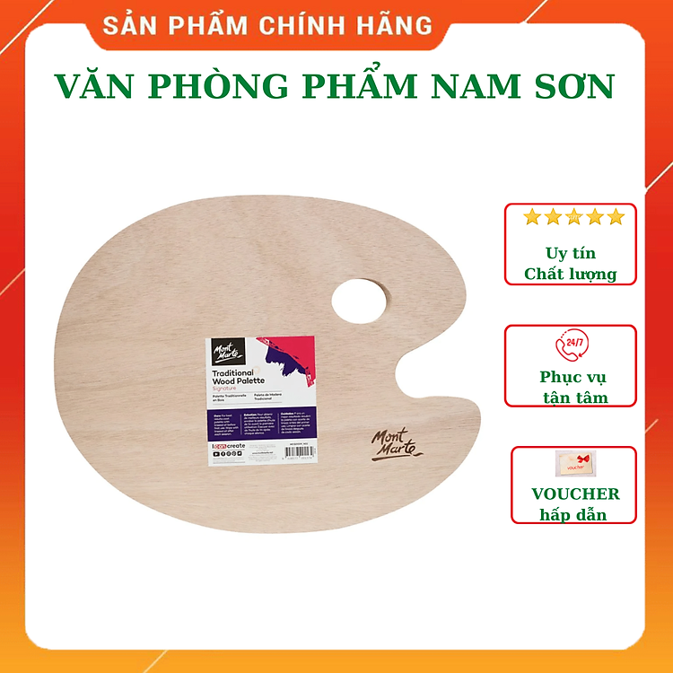 Khay Đựng Màu Gỗ MONT MARTE Oval 30x38cm