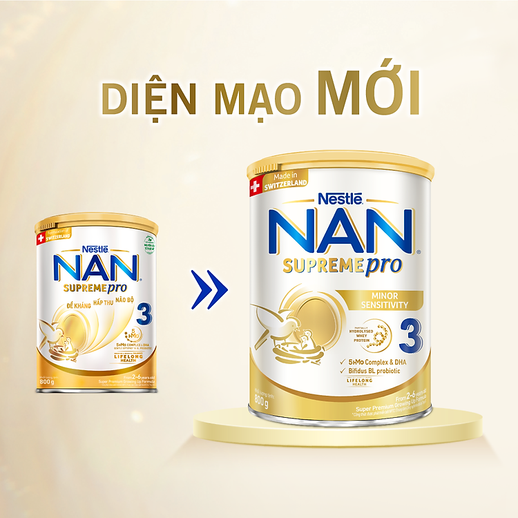 Sữa bột Nestlé NAN SUPREMEPRO 3 800g Đảm bảo Ưu đãi - Hình ảnh 3