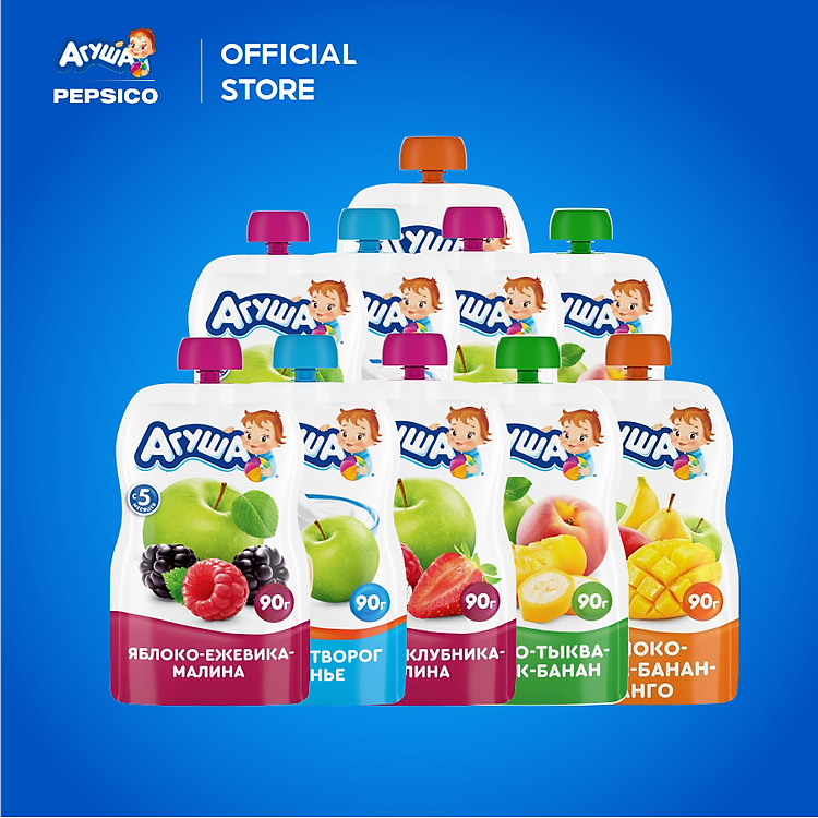 Thùng 10 Gói Trái Cây Nghiền Agusha Đảm bảo Giá rẻ