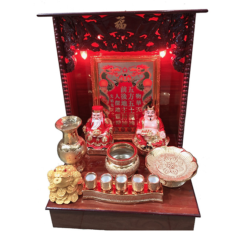 Combo Tủ thần tài áo đỏ 5 tấc (Phước Bảo Đường) PT0192