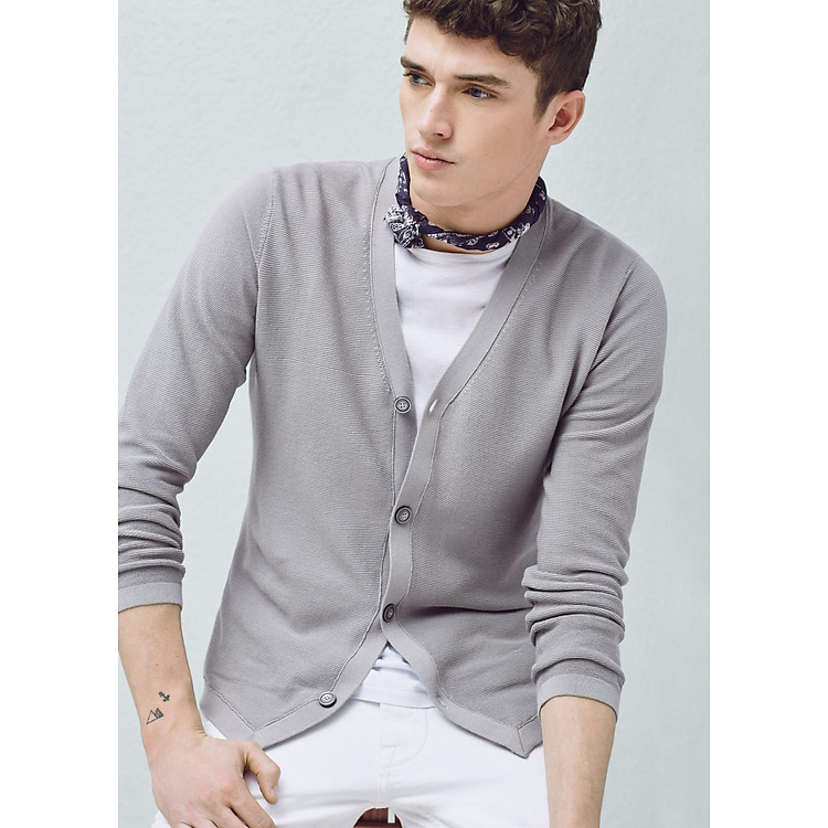 Áo Khoác Cardigan Nam Mango 63090363 - Mã Màu 94