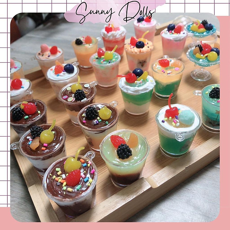 Đồ chơi mô hình ly kem pudding