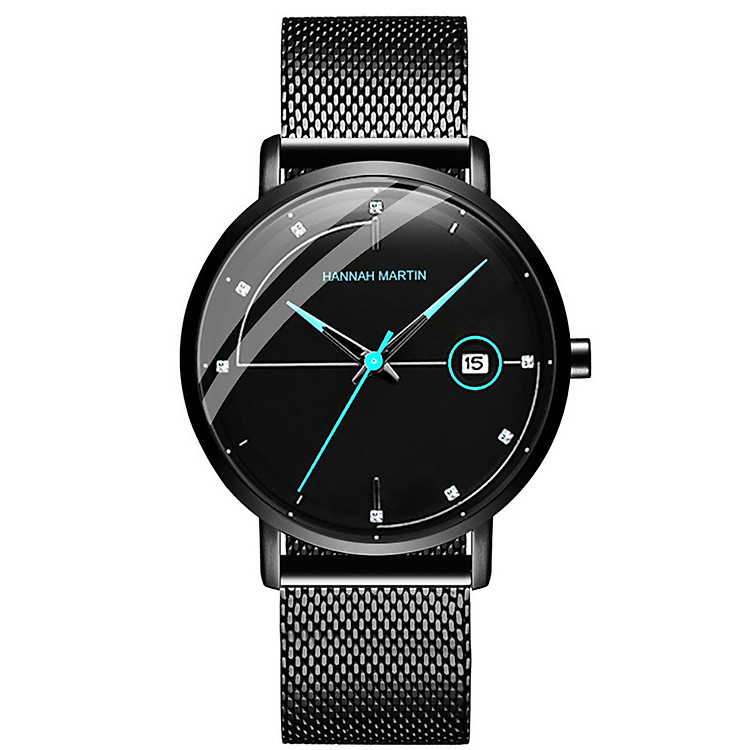 Đồng Hồ Nam HANNAH MARTIN Dây Titanium Cao Cấp , Mặt Tròn Sang Trọng Chạy 3 Kim, Kính Cao Cấp Chống Trầy Xước Siêu Tốt, Hiển Thị Lịch Ngày, Máy Nhật Siêu Bền - Phong Cách Nam Tính - Lịch Lãm - Đẳng Cấp - Thời Thượng