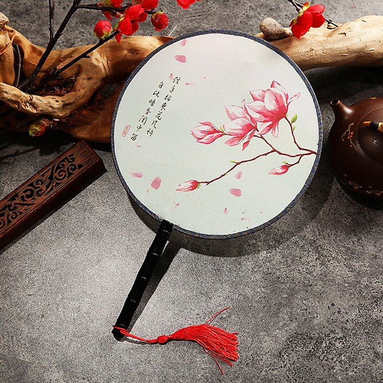 Quạt tròn cổ trang loại nhỏ (Mẫu 9)