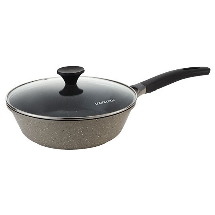 Chảo Chống Dính Vân Đá Sâu Lòng Lock&Lock 30cm LCA6305D-IH (có nắp kính )