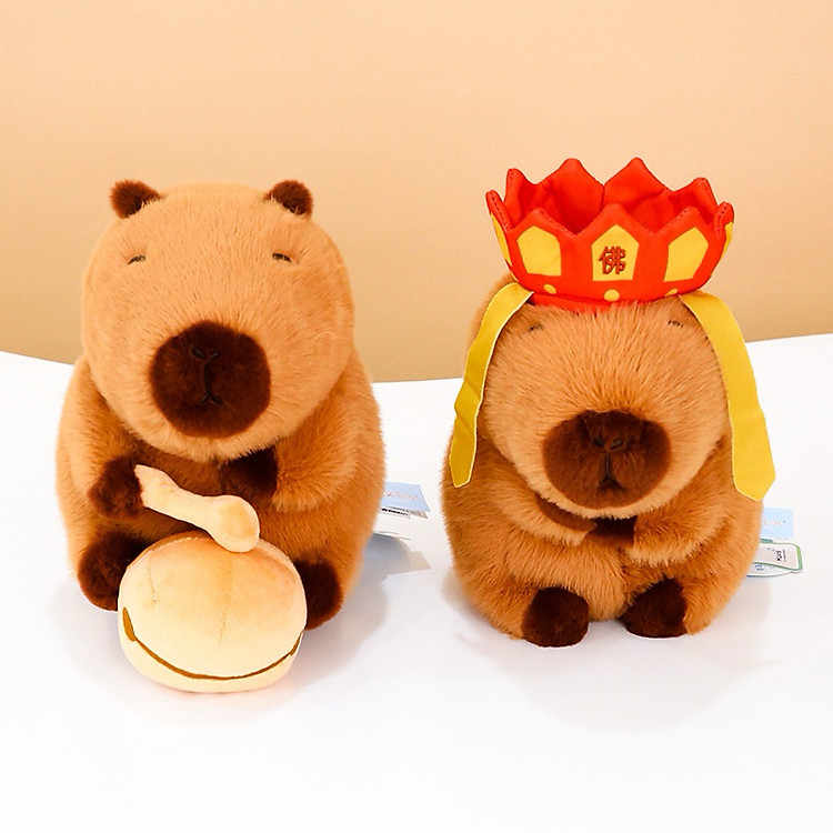 Mua Thú nhồi bông capybara gõ mõ 35cm Chính hãng Ưu đãi - Hình ảnh 5