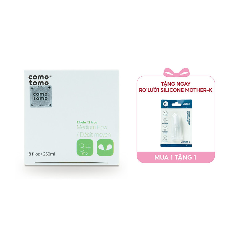 Bình sữa silicone Comotomo 250ml Xanh Đảm bảo Giá tốt - Hình ảnh 5