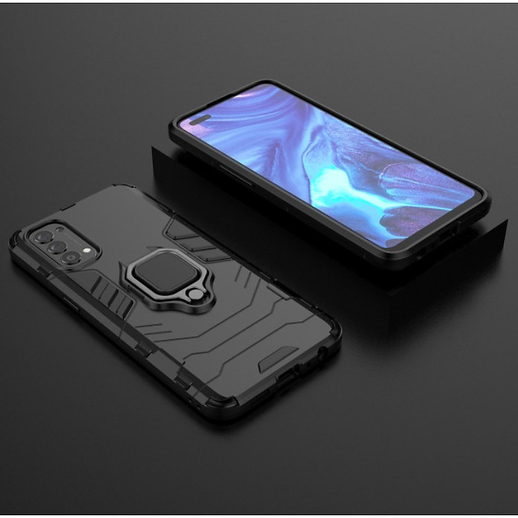 Ốp lưng dành cho OPPO Reno 4 Reno 4 Pro iron man chống sốc kèm iring
