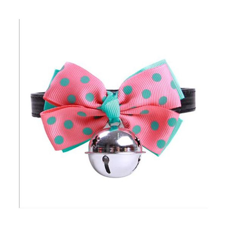 Vòng cổ có chuông và nơ cao cấp cho chó mèo dưới 7kg (màu ngẫu nhiên)